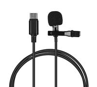 HUIOP microfono a clip con risvolto Mini risvolto Clip-on Microfono a condensatore Mic con connettore Type-C per smartphone Android per S8 Huawei P10 / P20 / P30 Xiaomi 8