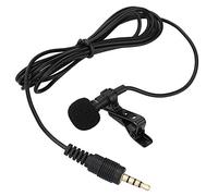 HUIOP Microfono Clip-on, Mini vivavoce portatile clip-on con revers Lavalier 3,5 mm Jack condensatore microfono Wired per smartphone Computer PC portatile alarlante