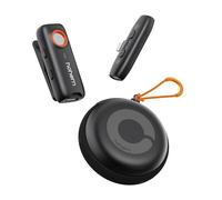 HUIOP Microfono da bavero senza fili MIC-01 One-Trigger-One 2.4G Microfono senza fili magnetico/microfono con clip per telefono intelligente cancellazione del rumore a 3 livelli Slot per scheda TF