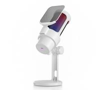 HUIOP Microfono da gioco,Microfono da gioco USB Kit microfono per computer Illuminazione RGB con treppiede Modalità cardioide Pick-up Un tasto per disattivare l'audio e manopola di guadagno per