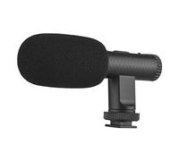 HUIOP microfono stereo Microfono stereo portatile Registrazione video Mic Spina TRS da 3,5 mm Batteria ricaricabile incorporata per fotocamere DSLR Videocamera