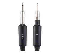 HUIOP Microfono Trasmettitore e ricevitore wireless XLR 48V microfonico wireless UHF per mixer audio Chitarra elettrica Basso Microfono dinamico wireless ricaricabile Trasmettitori Ricevitori