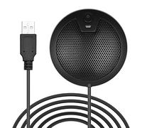 HUIOP microfono usb Microfono a condensatore da tavolo USB Microfono omnidirezionale a con cavo lungo 2 m Spina di tipo videoconferenza su computer Insegnamento online Videoregistrazione Intervista