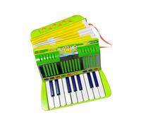 HUIOP Mini 17 tasti Fisarmonica a 6 basi Materiale ABS con fibbia Strumento musicale per principianti Regalo di Natale Pulsante leggero Fisarmonica Coordinazione occhio-mano Prominenza scena