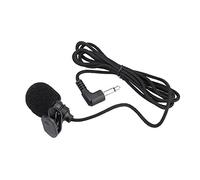 HUIOP Mini microfono portatile a condensatore con clip a clip, microfono vivavoce da 3,5 mm, spina TS per computer, PC, amplificatore vocale portatile, altoparlante,Microfono a clip da bavero