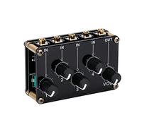 HUIOP Modulo Mixer Passivo 4-in-1-Out Mini Stereo Mixer Passivo a 4 Canali Mixer Audio 4 Ingresso Audio a 1 Uscita Ultra Compatto Basso Rumore per Studio di Registrazione Console Palco Piccoli Club o