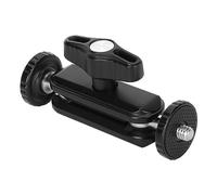HUIOP Morsetto a Vite in Lega di Alluminio da 1/4 di Pollice con Doppia Testa a Sfera e Rotazione 360 Gradi per Fotocamere e Illuminazione