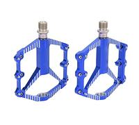 HUIOP Pedale per Bici in Lega di Alluminio Pedale con Albero in Acciaio Al Cromo Molibdeno per Biciclette, Mountain Bike, Bici da Strada 4,8x4 Pollici (2 pedali) (Blu)