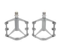 HUIOP Pedale per Bici in Lega di Alluminio Pedale con Albero in Acciaio Al Cromo Molibdeno per Biciclette, Mountain Bike, Bici da Strada 4,8x4 Pollici (2 pedali) (Colore Ti)