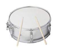 HUIOP Pelle per Rullante Professionale da 14 Pollici per Studenti, Bande e Gruppi Musicali, Rullante Divertente con Tracolla per Tamburo, 2 Bacchette (argento)