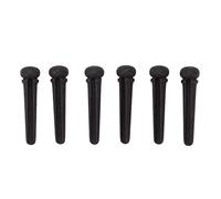 HUIOP Perni per Ponte per Chitarra in Ebano da 6 Pezzi, Set di Perni per Chitarra Neri per Chitarra Include Accordi Delicati e Risonanti e Note Pulite Adatti con Chiarezza, Timbro e