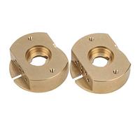 HUIOP Pesi per Ruote RC in Ottone da 2 Pezzi Beadlock Interno per Carichi Pesanti Una Migliore stabilità, Adatti Axial Wraith 90018/90020 Oro 39 Mm/1,5 Pollici