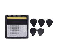HUIOP Porta Plettri per Chitarra Dal Design Vintage, Porta Plettri Compatto e Portatile per Musicisti, Include 5