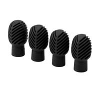HUIOP Punta per Pratica Silenziosa della Bacchetta, Resistente, Confortevole, Estensibile, in Silicone, Testa Muta per la Scuola Domestica, 4 Pezzi (Nera)