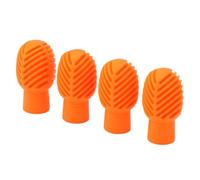 HUIOP Punta per Pratica Silenziosa della Bacchetta, Resistente, Confortevole, Estensibile, in Silicone, Testa Muta per la Scuola Domestica, 4 Pezzi (Arancia)