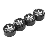 HUIOP Ruota Ponderato in Lega di Alluminio da 2,2 Pollici per Auto RC 1/10, Forte Supporto e Resistenza all'Usura, Guida Stabile per Defender Axial SCX10 SCX10 II, 4 Pezzi (#)