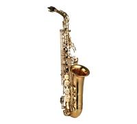 HUIOP Sassofono contralto Mib Ottone laccato Sax contralto Strumento a fiato con custodia per il trasporto Guanti Cinghie Panno e spazzola per pulizia Ance mute per sassofono Cuscinetto per bocchino,S