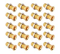 HUIOP Set da 20 Dadi M6 con Presa a Banana da 4 Mm in Rame Placcato Oro | Jack a Banana, Rame , Placcato Oro, Test Elettrico, Dado M6, Diametro Interno 4 Mm, Attrezzatura Elettronica