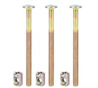 HUIOP Set di 10 Bulloni per Mobili M6 con Dadi Cilindrici, Elementi di Fissaggio per Connettori Resistenti Alla Ruggine Armadietti della Cucina e Piani Lavoro (60 mm)