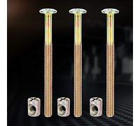 HUIOP Set di 10 Bulloni per Mobili M6 con Dadi Cilindrici, Elementi di Fissaggio per Connettori Resistenti Alla Ruggine Armadietti della Cucina e Piani Lavoro (150mm)