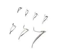 HUIOP Set di Anelli per Guide in Acciaio Ceramico 7 Misure Guida per Canna da Pesca Durevole e Senza Grovigli Acqua Dolce e Salata Acciaio Ad Alto Tenore di Carbonio