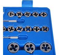 HUIOP Set di Utensili per Maschiatori 110 Pezzi, Kit di Utensili Manuali Metrici in Acciaio Al Carbonio, con 5 Chiavi per Maschiatura e Filettatura manuale. Ottimo per Tagliare o