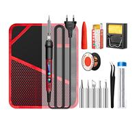 HUIOP SL103 13pcs saldatore elettrico con display digitale LCD 180 ℃ ~ 500 ℃ Temperatura regolabile 60W saldatore intelligente con pinzette filo di stagno per la riparazione