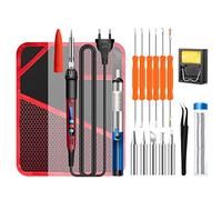 HUIOP SL103 18pcs saldatore elettrico con display digitale LCD 180 ℃ ~ 500 ℃ temperatura regolabile 60W saldatore intelligente pinzette extrac stagno filo di stagno per