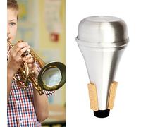 HUIOP Sordina per Tromba in Alluminio, Mini Smorzatore Portatile Silver Glister, Si Abbina Perfettamente Alla Tua Bellissima Tromba.Design Piccolo e Leggero, Migliora il Suono e R