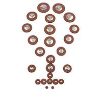 HUIOP Sostituzione delle pastiglie in Pelle Sax 25pcs per Sassofono tenore,Sax Pads