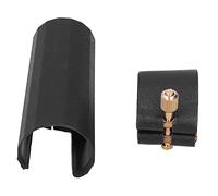 HUIOP Supporto per Ance per Sassofono Contralto in Resistente Pelle PU con Chiusura Legatura con Cappuccio in Plastica Musicisti