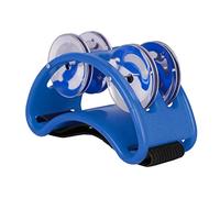 HUIOP Tamburello a percussione con 4 paia di jingle in acciaio inossidabile e cinturino elastico Strumento musicale a percussione per l'accompagnamento di cajon,tamburello a piedi per percussioni