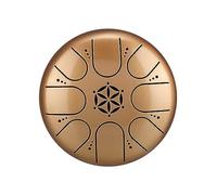HUIOP Tamburo per lingua in acciaio da 5 pollici Tamburo per handpan a 8 note con mazzuolo per tamburo Plettri per percussioni per meditazione Yoga,Tamburo con lingua in acciaio da 5 pollici