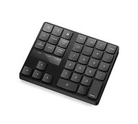 HUIOP Tastiera digitale wireless 2.4G Tastiera numerica USB 35 tasti Tastiera di ricarica USB per laptop PC Desktop nero,Digital Keyboard