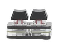 HUIOP Tastiera Meccanica a 2 Tasti, Interruttore Rosso, Funzione Copia e Incolla, Programmazione Semplice, Simulazione Mouse, Salvataggio Istruzioni, Calibro USB (Nera)