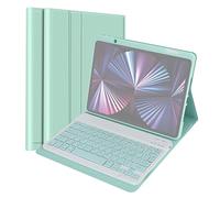 HUIOP Tastiera wireless BT Tastiera USB con custodia protettiva in pelle PU per tablet compatibile con Air 4 10.9in/ Air5 10.9in/ Pro 11in(2018)/ 11in(2020)/ 11in(2021)/ 11in(2022),Tastiera USB