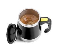 HUIOP Tazza da caffè con Agitazione Magnetica in Acciaio Inossidabile Automiscelante per Viaggiare e in Movimento Nera (Nera)
