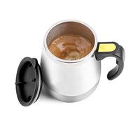 HUIOP Tazza da caffè con Agitazione Magnetica in Acciaio Inossidabile Automiscelante per Viaggiare e in Movimento Nera (Bianca)