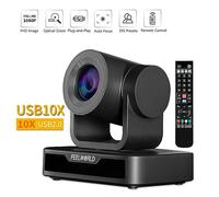HUIOP Telecamera PTZ USB10X 1080P Videocamera PTZ Zoom ottico 10X Plug and Play per trasmissione in teleconferenza Live Streaming