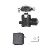 HUIOP Testa a Sfera Panoramica a Sgancio Rapido Testa per Treppiede con Controllo Preciso per Fotografia con Teleobiettivo Fotografi Professionisti Argento (30 mm)