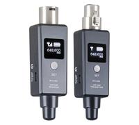 HUIOP Trasmettitore e Ricevitore Wireless per Sistema di Trasmissione Wireless per Microfono da 1 Paio per Microfono dinamico/a condensatore,Trasmettitore Wireless per Microfono