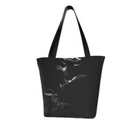 HUIopq Borsa estiva leggera con stampa a righe bianche e nere con rose rosse, tracolla regolabile, convenienza per viaggi, spiaggia, uso quotidiano