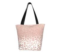 HUIopq Borsa estiva leggera con stampa glitter oro rosa con tracolla regolabile convenienza viaggio spiaggia uso quotidiano