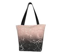 HUIopq Borsa estiva leggera con stampa in oro rosa color marmo con tracolla regolabile, convenienza da viaggio, spiaggia, uso quotidiano