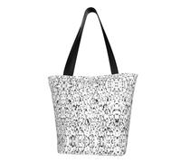 HUIopq Elegante borsa estiva leggera con stampa di una folla di pinguini, tracolla regolabile, convenienza da viaggio, spiaggia, uso quotidiano