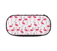 HUIopq Pink Flamingo Pattern Stampa Grande Capacità Matita Sacchetto Versatile Astuccio Scuola Ufficio Trucco Viaggio Accessorio, Nero , Taglia unica, Organizer per borse