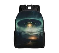 HUIopq Ufo At Night - Zaino da uomo e donna, elegante, grande capacità, per viaggi, lavoro, escursionismo, viaggi d'affari, campeggio