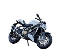 HUIPENPP Decorazione da scrivania Modello Di Motocicletta Pressofusa In Scala 1:12 Per Ducati Streetfighter V4 Espositore da collezione(White)