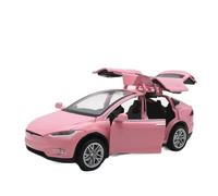 HUIPENPP Modellino Di Auto In Lega Di Metallo Pressofuso In Scala 1:32 Per Tesla Model X Decorazione(Pink)