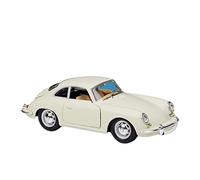 HUIPENPP Modellino Di Auto In Lega Pressofusa Statica 1:24 Per Porsche 356B Coupé 1961 Decorazioni da collezione(White)
